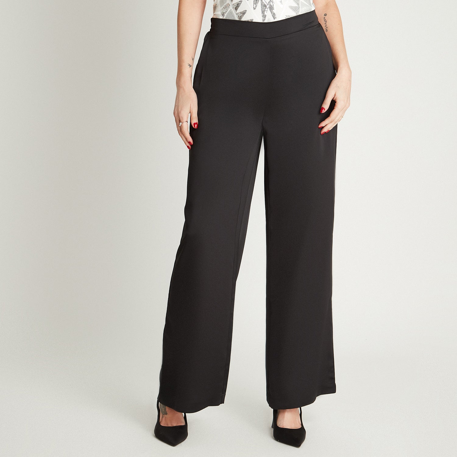 Pantalón Negro Palazzo Lorenzo di Pontti